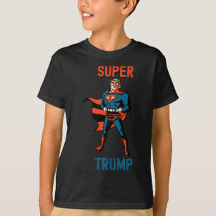 Camiseta Super Trump Engraçado Super-herói Donald Trump Ina