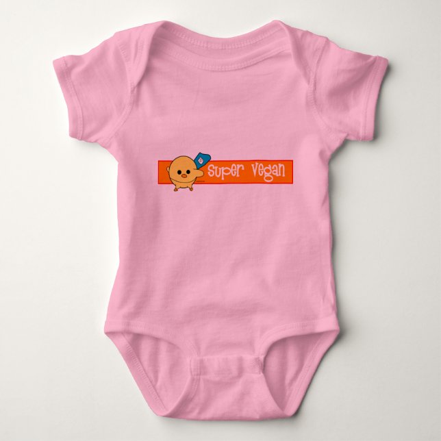 Camiseta Super Vegan Soy Wonder Baby (Frente)