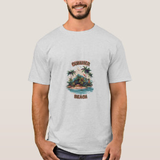 Camiseta Super Verão Bom Design de Surfista Esqueleto