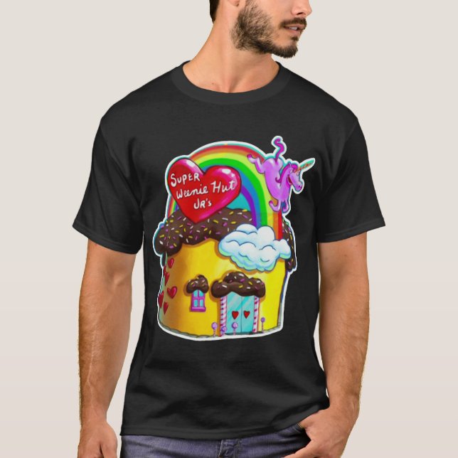 Camiseta Super Weenie Hut Jr engraçado (Frente)