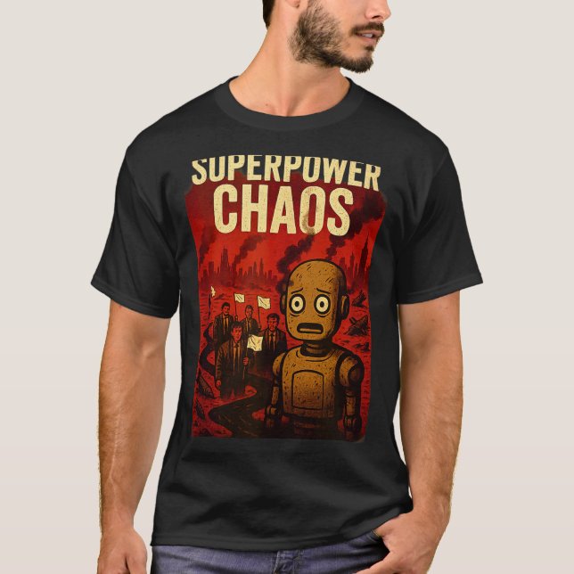 Camiseta Super Wer Chaos Dystoan Satire War Consequences Gi (Frente)