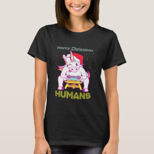 Camiseta Super Xmas Unicorn Gamer Para Crianças Merry Xmas