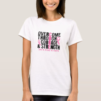 Camiseta Superação por Coragem e Força do Cancer da Mama