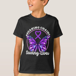 Camiseta Superar Conscientização Laço Roxo Dependência Quím