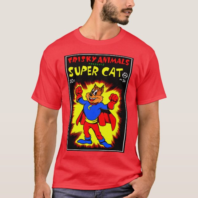 Camiseta SuperCat Clássica de 1950 (Frente)