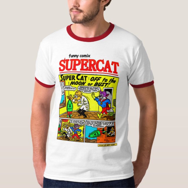 Camiseta SuperCat Comic Strip (Frente)