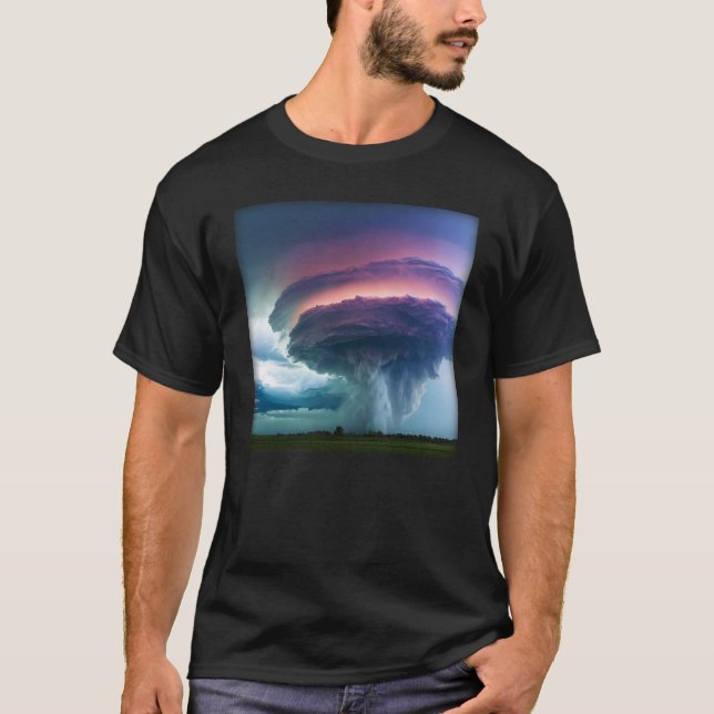 Camiseta Supercélula Tunderstorm Rainstorm Tornado Clima P (Frente)