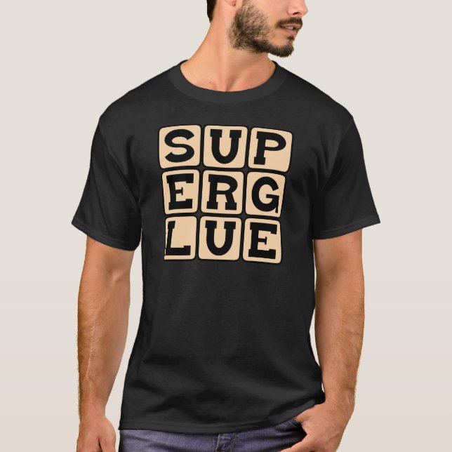 Camiseta Supercola, Adesivo Mágico (Frente)