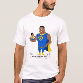 Camiseta Superdad e uma criança - desenho animado