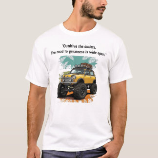 Camiseta "Supere as Dúvidas" Carro Amarelo Mini Monstro 