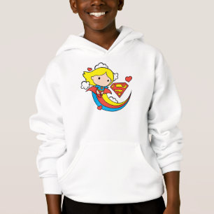 Camiseta Supergirl Chibi Voando Arco-Íris