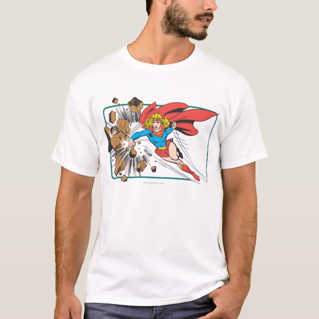 Camiseta Supergirl destrói Boulder (Frente)