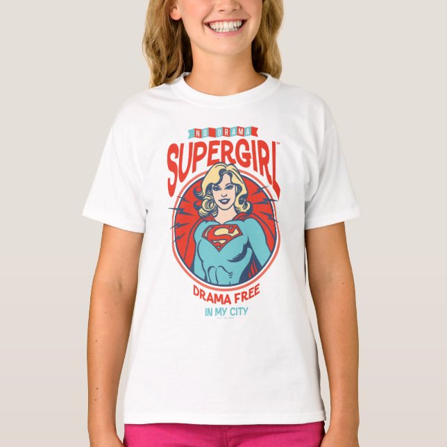 Camiseta Supergirl Drama Livre Em Minha Cidade (Frente)