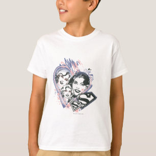 Camiseta Supergirl Face Collage