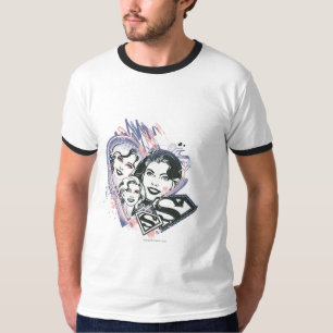 Camiseta Supergirl Face Collage