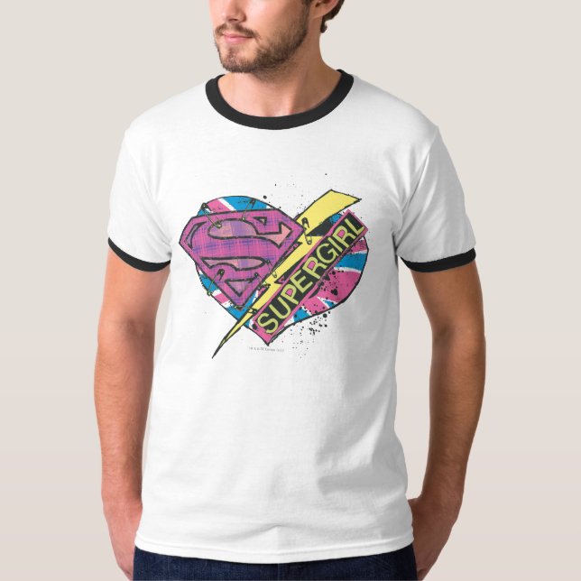 Camiseta Supergirl Heart e Bolt (Frente)