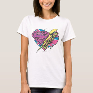 Camiseta Supergirl Heart e Bolt