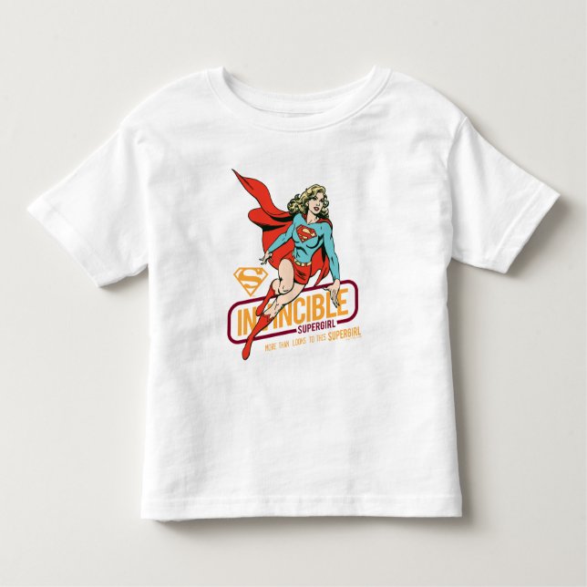 Camiseta Supergirl Invencível - Gráfico Retroativo (Frente)