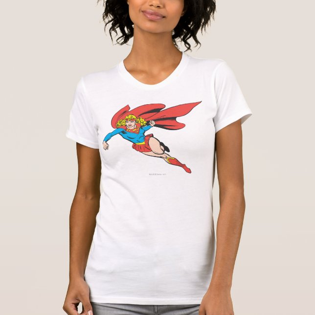 Camiseta Supergirl Leaps e Punhos (Frente)