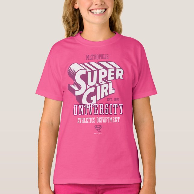 Camiseta Supergirl Metropolis University, Departamento de a (Frente)