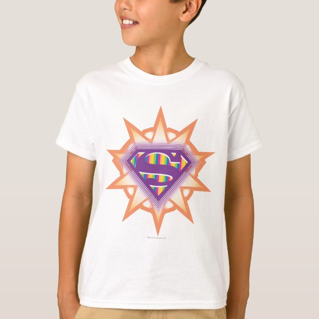 Camiseta Supergirl Orange Starburst (Frente)