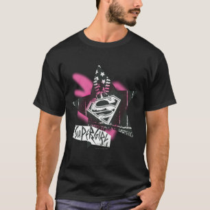 Camiseta Supergirl Pink Spray Paint Star