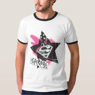 Camiseta Supergirl Pink Spray Paint Star