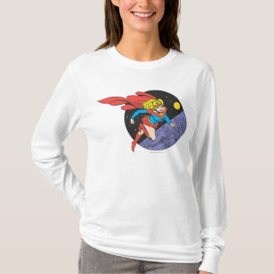 Camiseta Supergirl pula no espaço