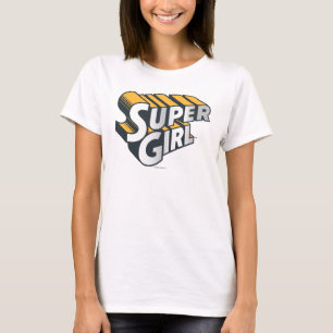 Camiseta Supergirl Silver e Logotipo Laranja