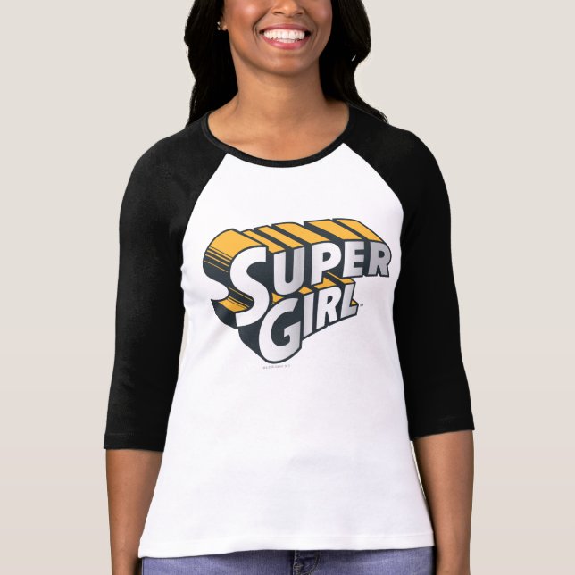 Camiseta Supergirl Silver e Logotipo Laranja (Frente)