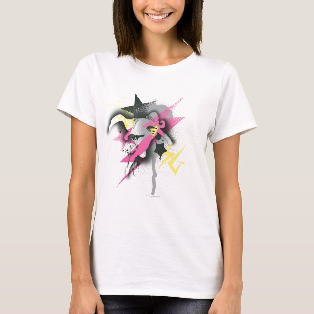 Camiseta Supergirl Spray Paint (Frente)