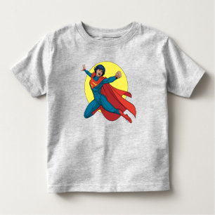 Camiseta Supergirl voando com roupa azul