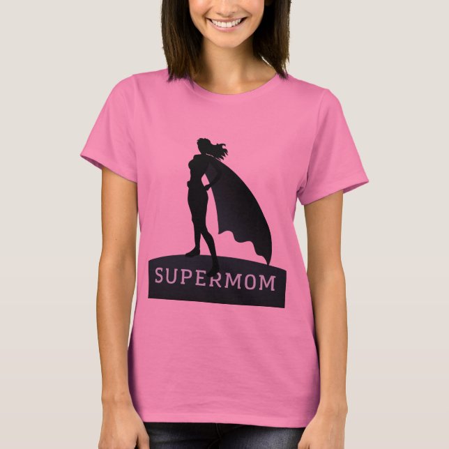 Camiseta Superhero chã - Supermom (Frente)