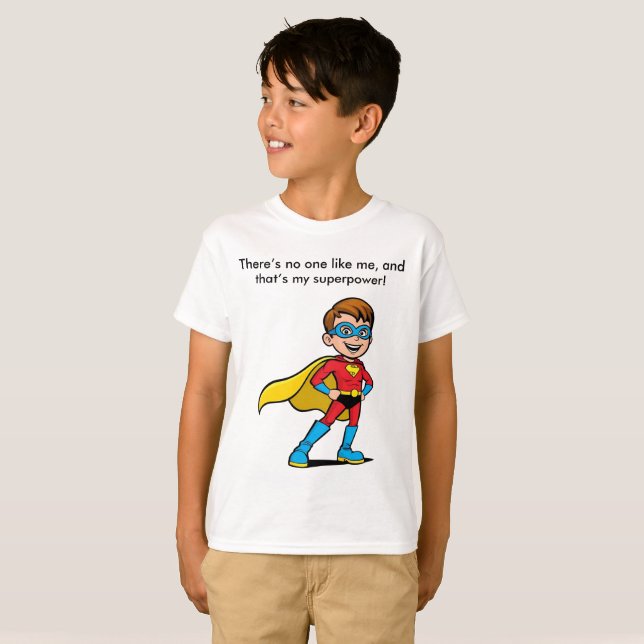 Camiseta SUPERHERO KID RED antistress HERO  (Frente Completa)