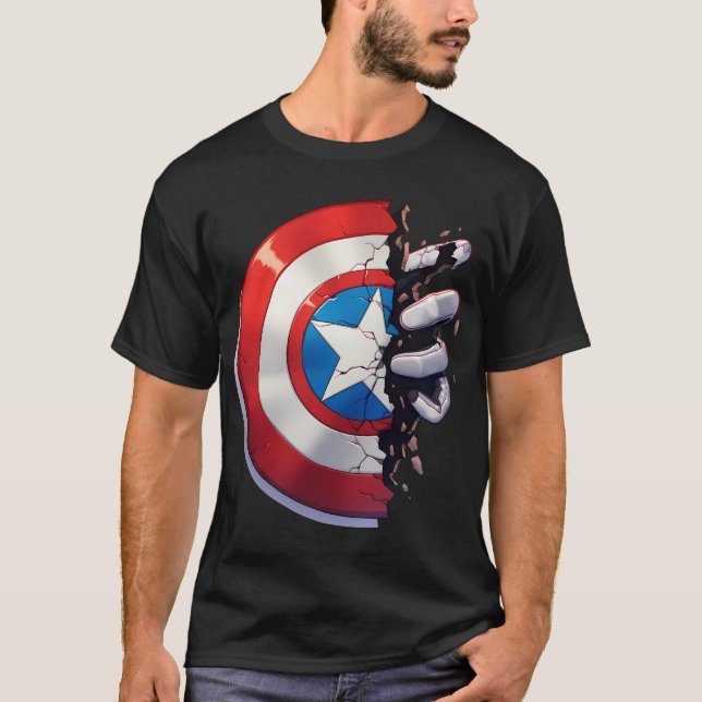 Camiseta Superherói blindado com punho (Frente)