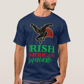 Camiseta Superherói Irlandês Americano