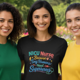 Camiseta Superheroínas Enfermeiras da UTI Neonatal