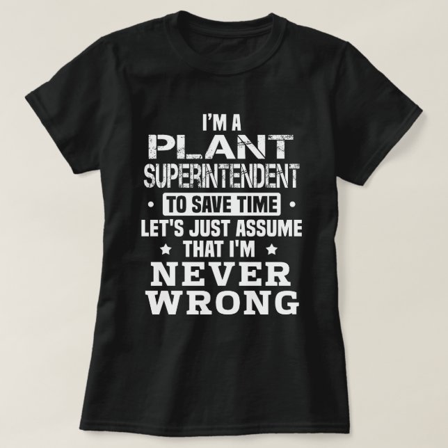 Camiseta Superintendente de Plantas (Frente do Design)