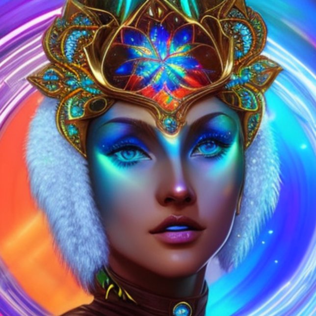 Camiseta Superior da Mulher Futurística (Criador carregado)