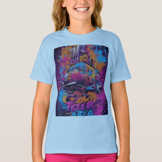 Camiseta superior de algodão confortável e versáti (Frente)