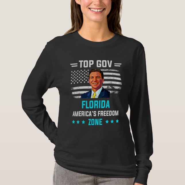 Camiseta Superior Governador Ron Desantis Gov 6 (Frente)