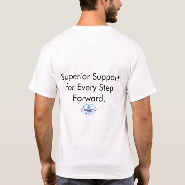 Camiseta “Superior Support for Every Step Forward.” (Verso)
