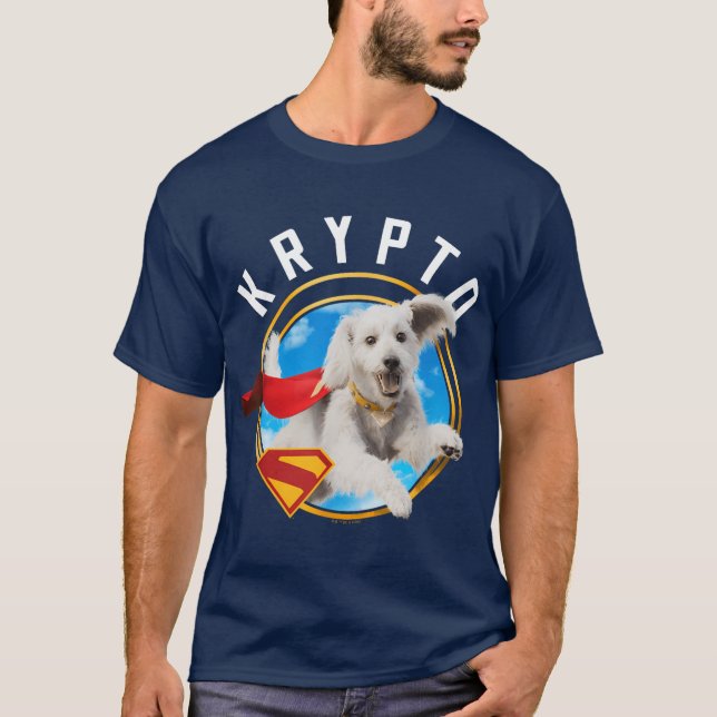 Camiseta Superman 2025 Movie Krypto Sky family vintage (Frente)