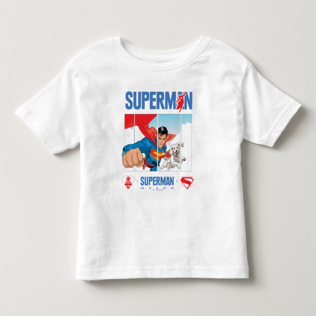 Camiseta Superman e Krypto ao Alcance das Nuvens (Frente)