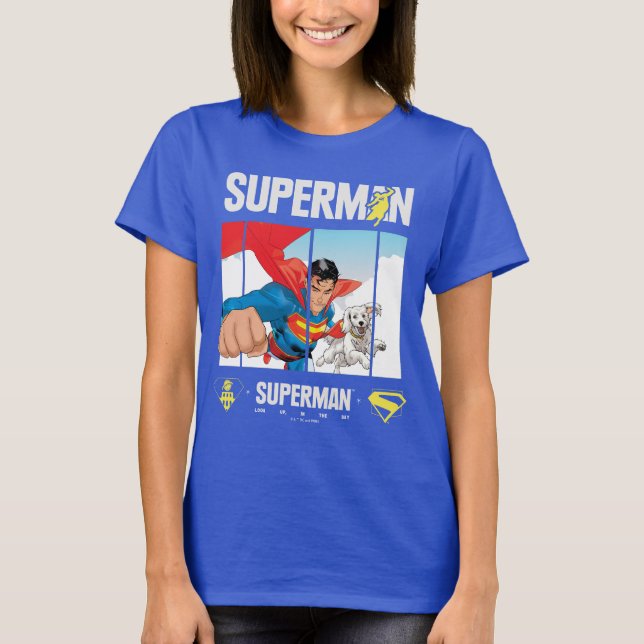 Camiseta Superman e Krypto Tomar Voo (Frente)