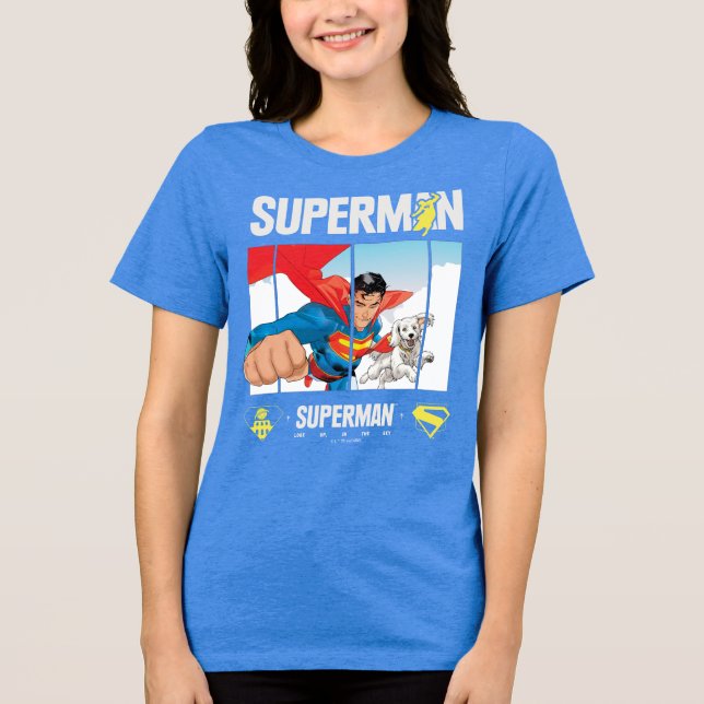 Camiseta Superman e Krypto Tomar Voo (Frente)