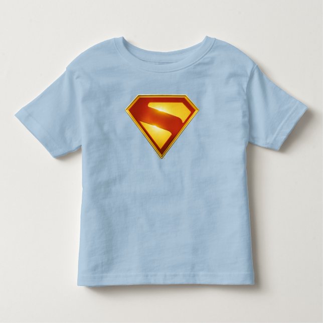 Camiseta Superman Escudo Dourado Brilhante (Frente)