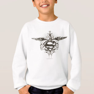 Camiseta Superman Estilizado   Logotipo de crânios