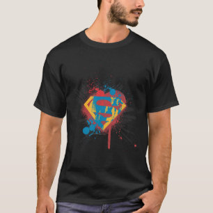 Camiseta Superman Estilizado Logotipo Splatter