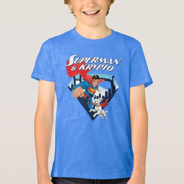 Camiseta Superman & Krypto Soar (Frente)